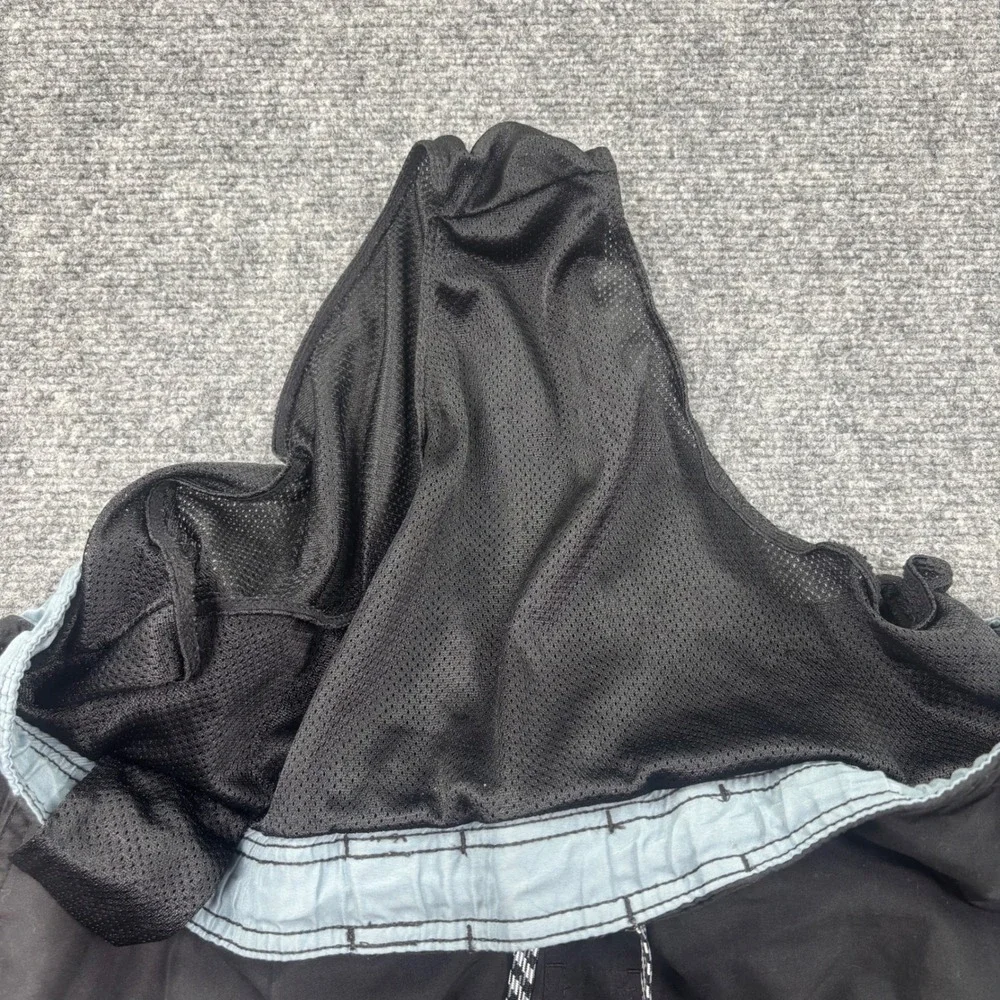 Nike Swim Trunks XL Black Grey Mesh Lined Drawstring Board Shorts Mens